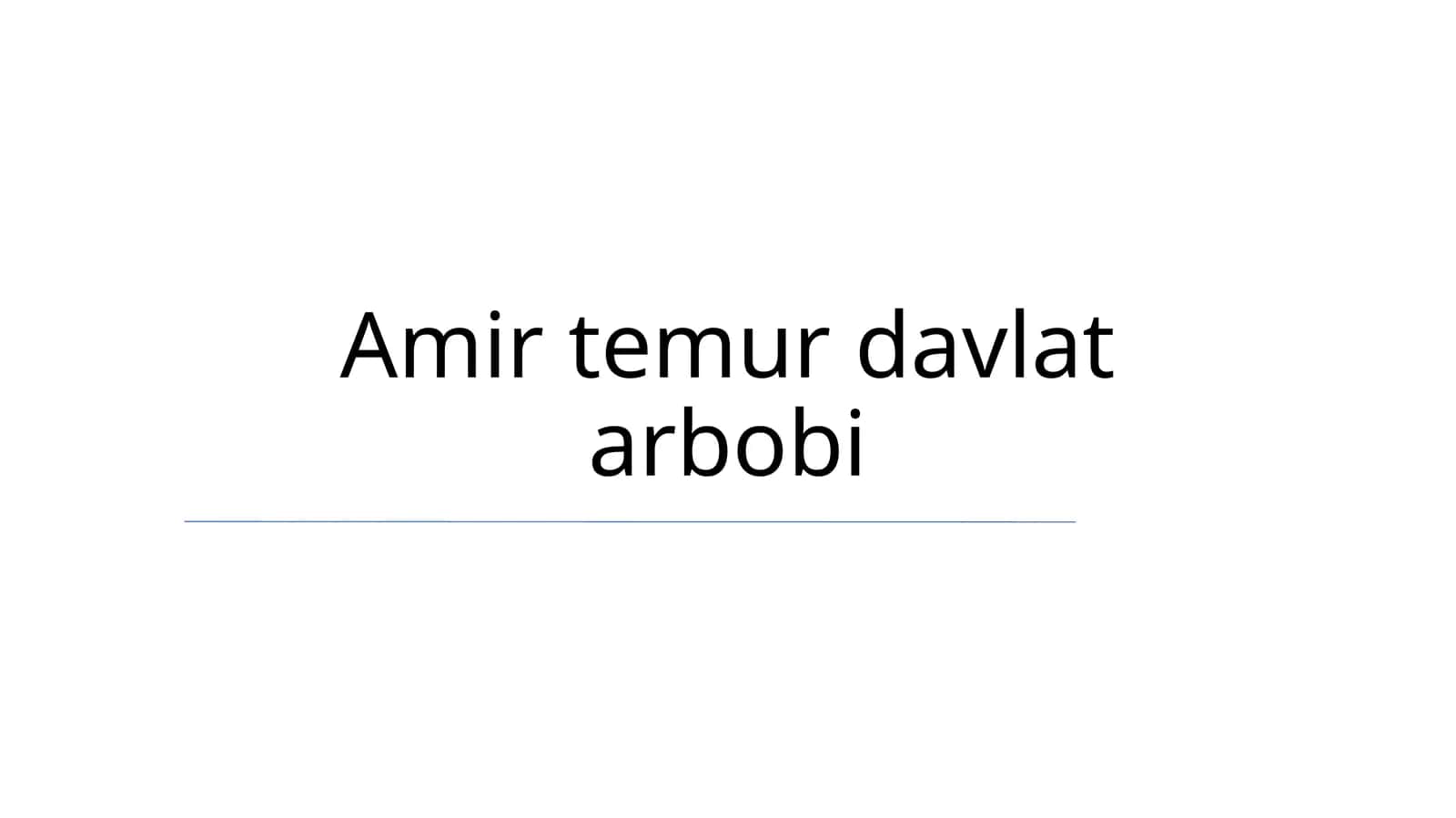Amir temur davlat arbobi
