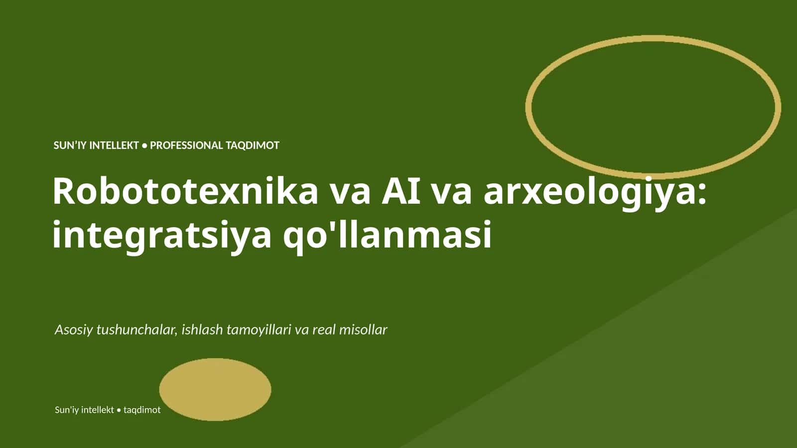 Robototexnika va AI va arxeologiya: integratsiya qo'llanmasi