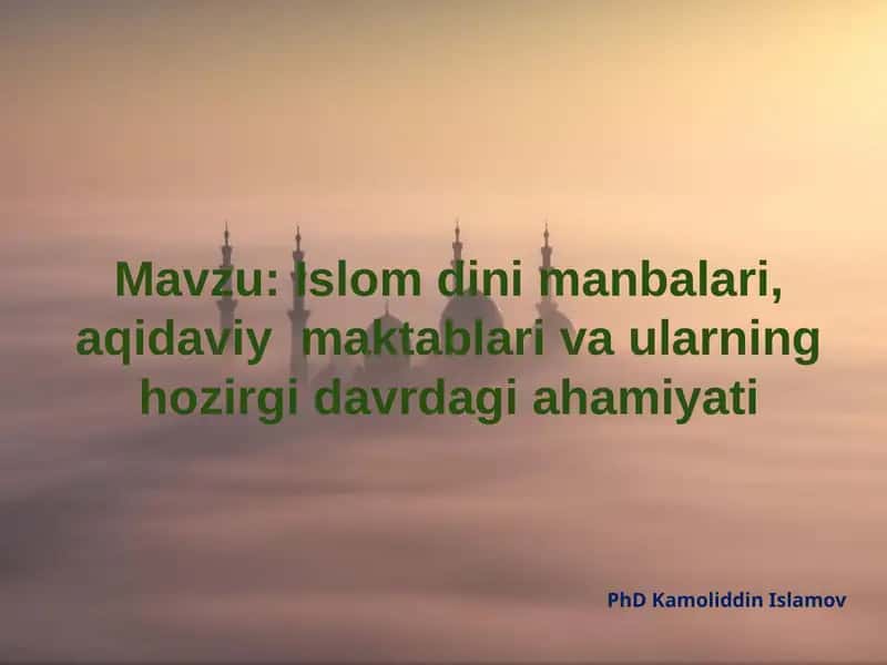 Islomdinimanbalari