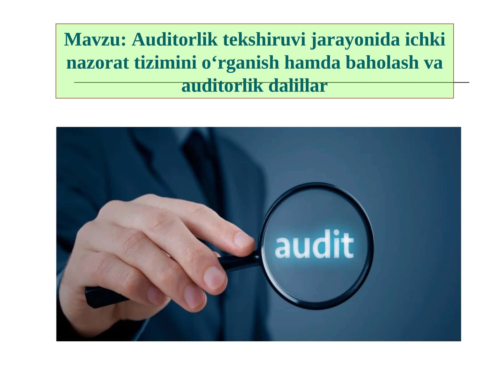 Auditorlik dalillar