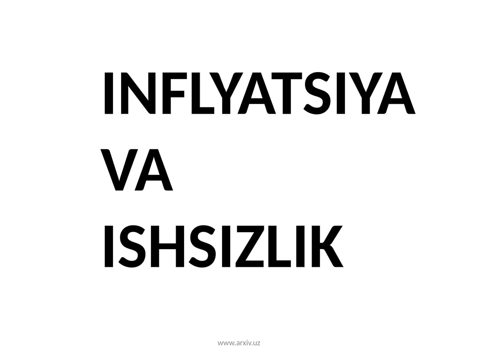Infilatsiya va ishsizlik