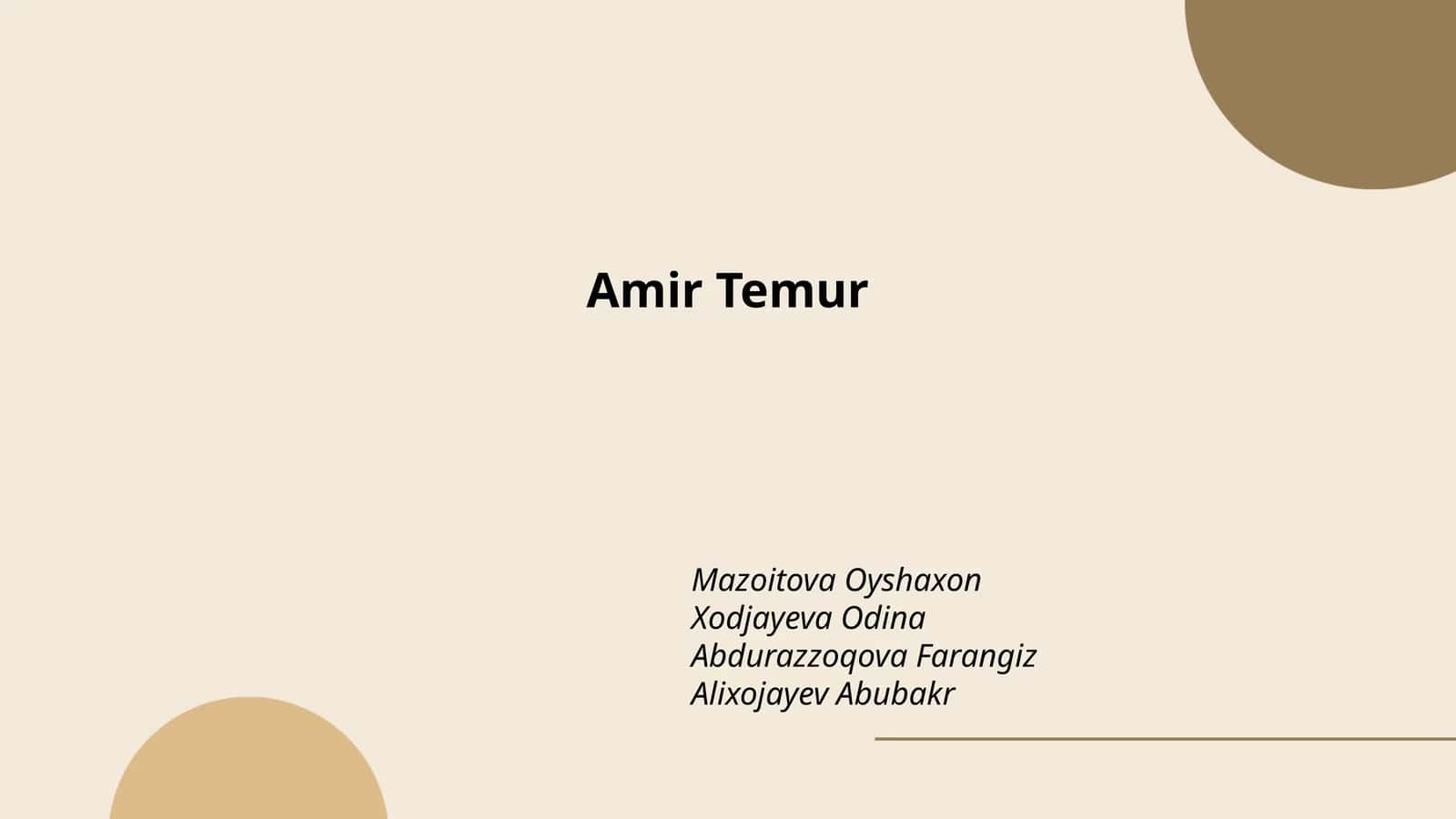 Amir Temur