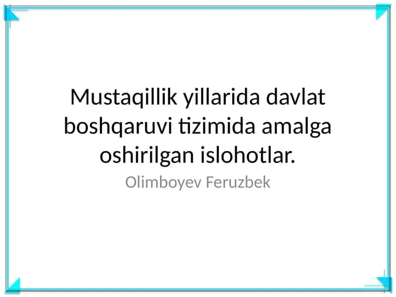 Davlat Boshqaruvi Tizimi