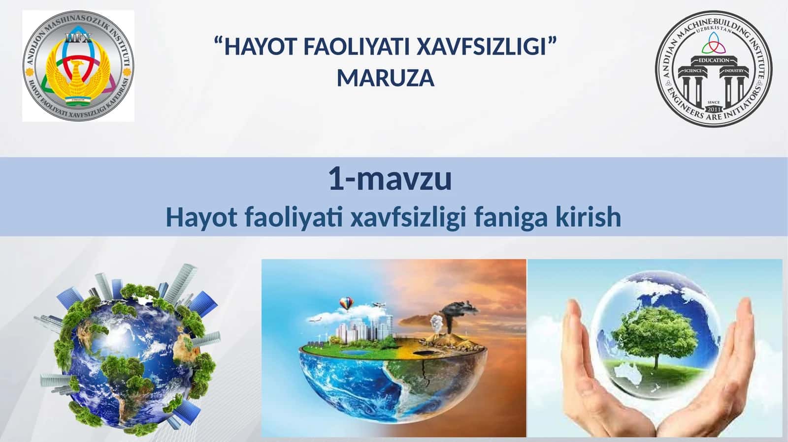 Hayot faoliyati xavfsizligifanigakirish