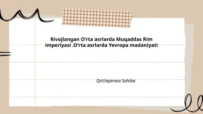 Muqaddas Rim imperiyasi va Yevropa madaniyati
