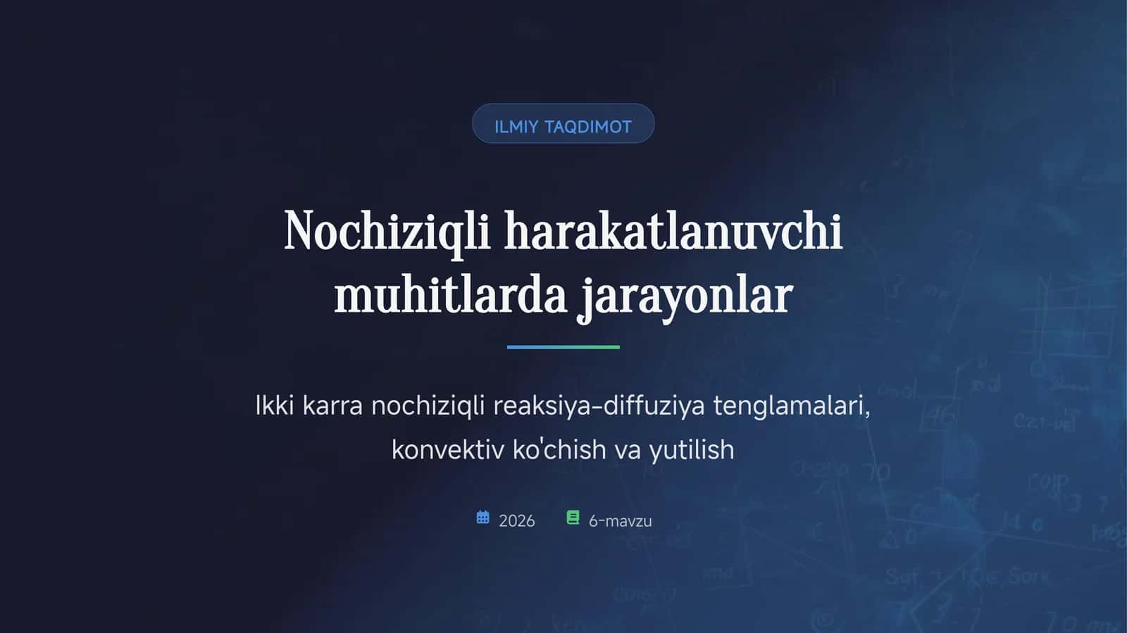 ILMIY TAQDIMOT
