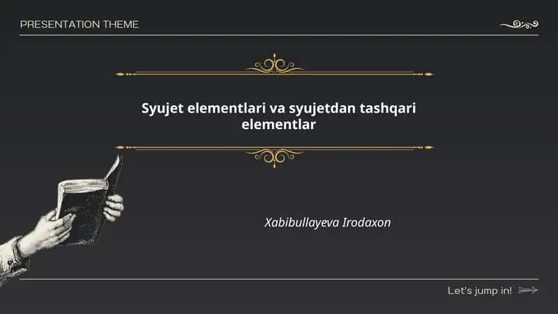 Syujet elementlari va syujetdan tashqari elementlar