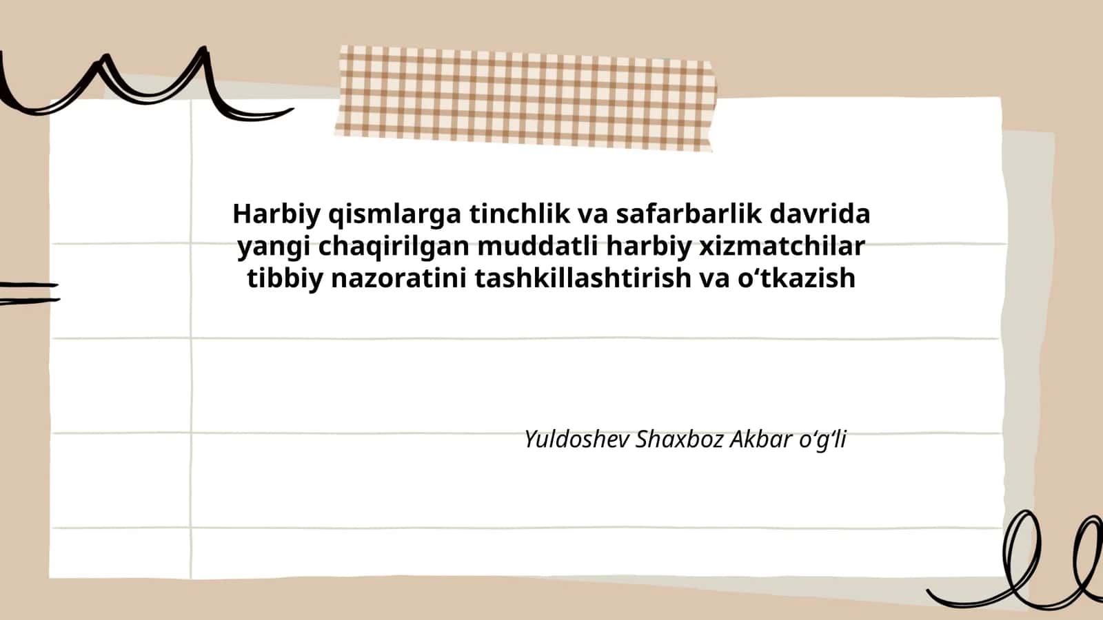 Harbiy xizmatchilar tibbiy nazorati