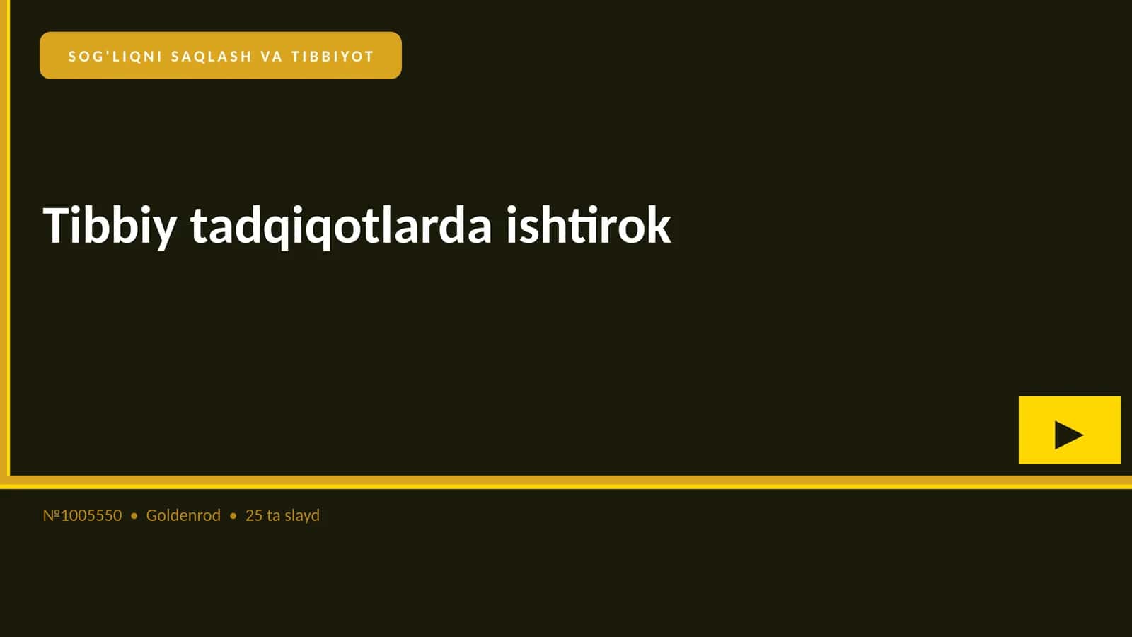 Tibbiy tadqiqotlarda ishtirok