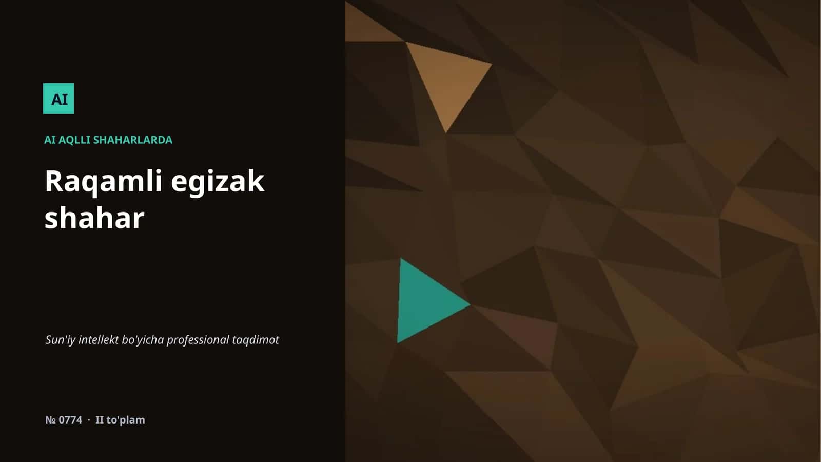 AI AQLLI SHAHARLARDA