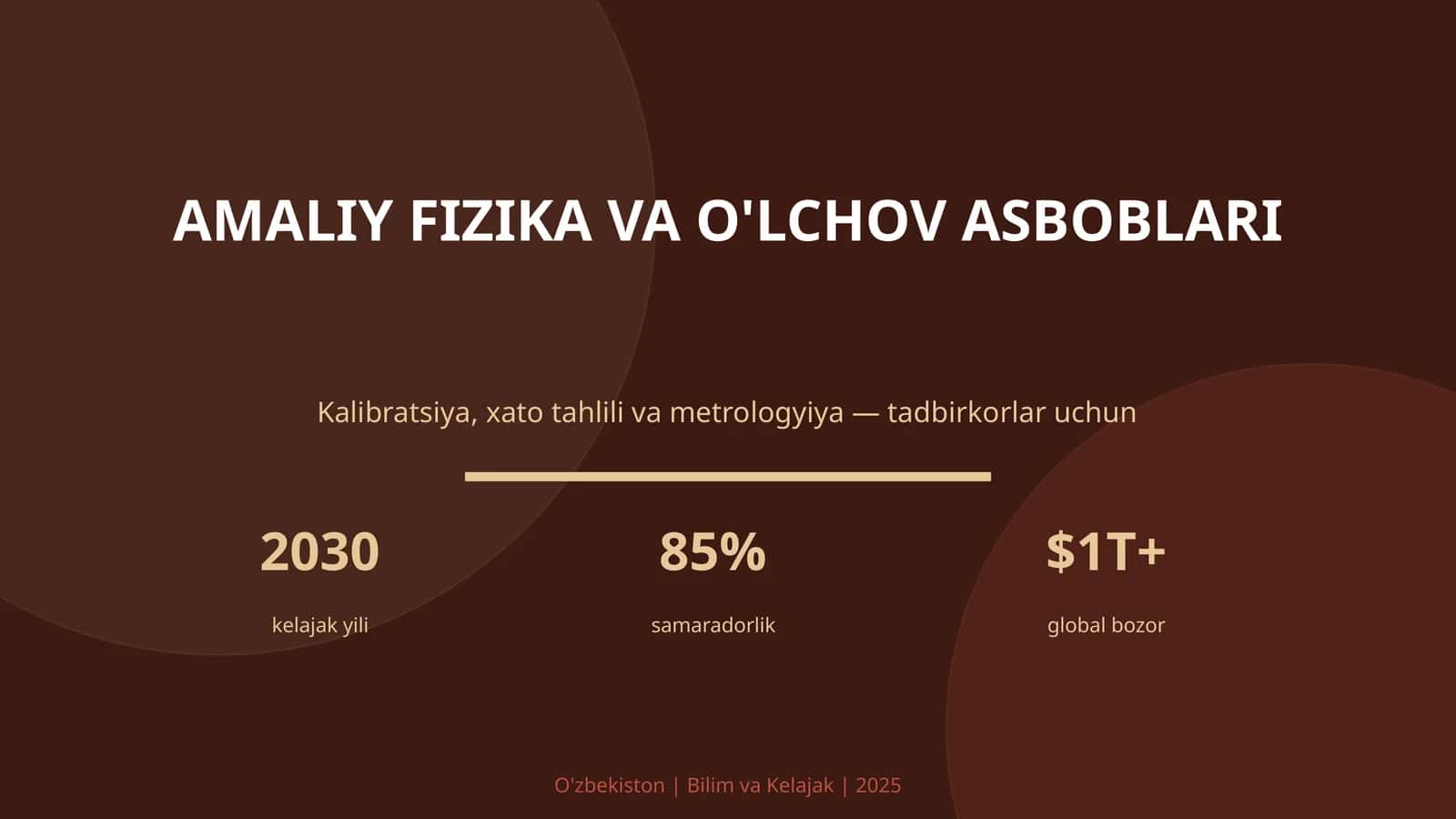 Amaliy fizika va o'lchov asboblari