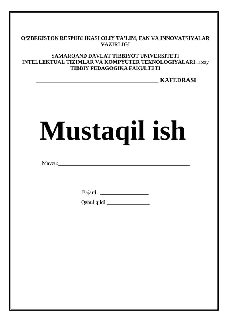Medical Pedagogy Faculty of the Samarkand State Medical University