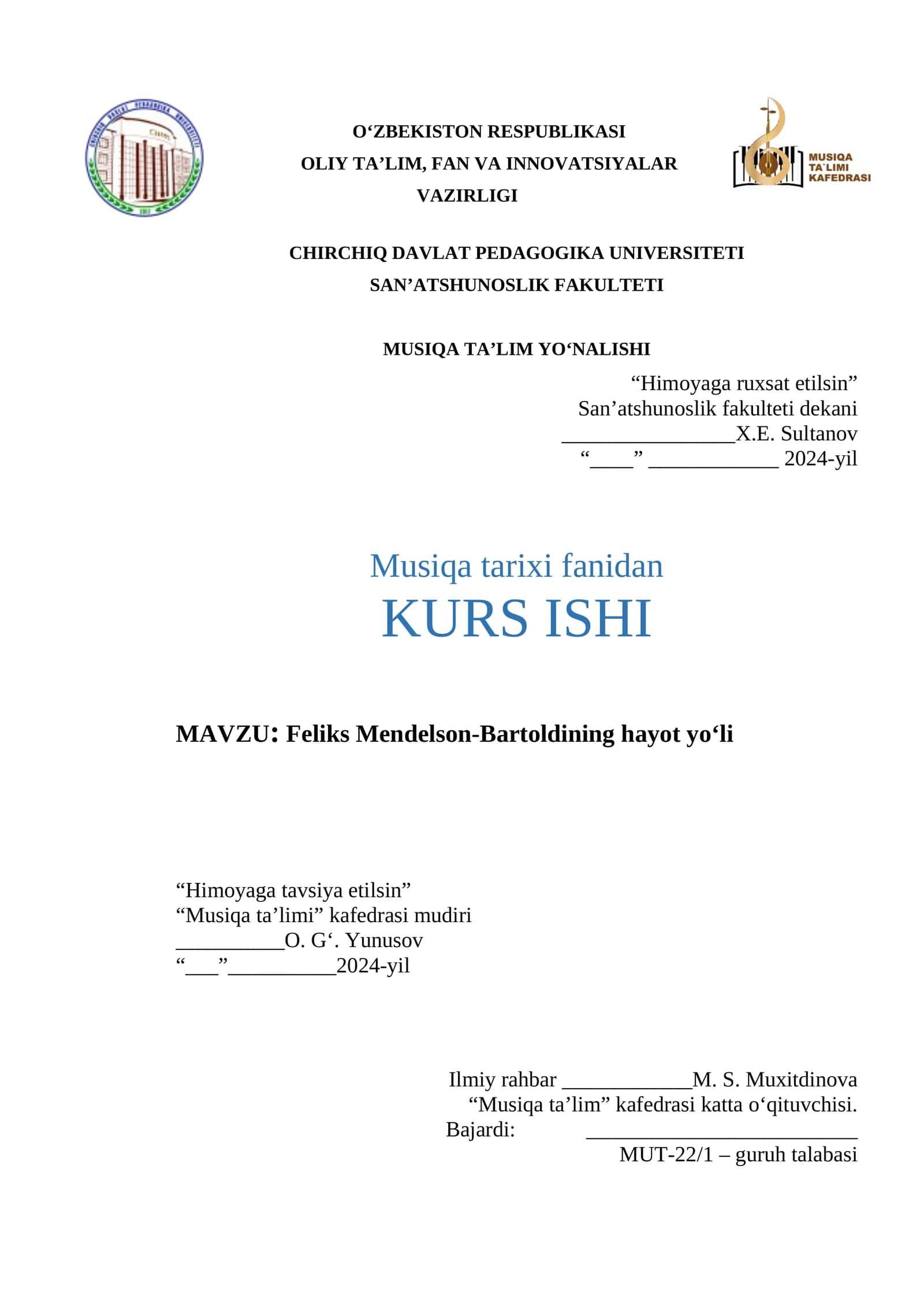 Feliks Mendelson-Bartoldining hayot yo‘li