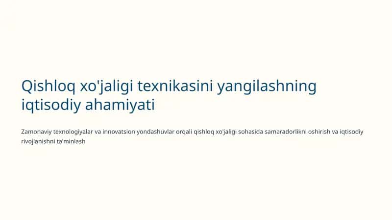 Qishloq xo'jaligi texnikasi