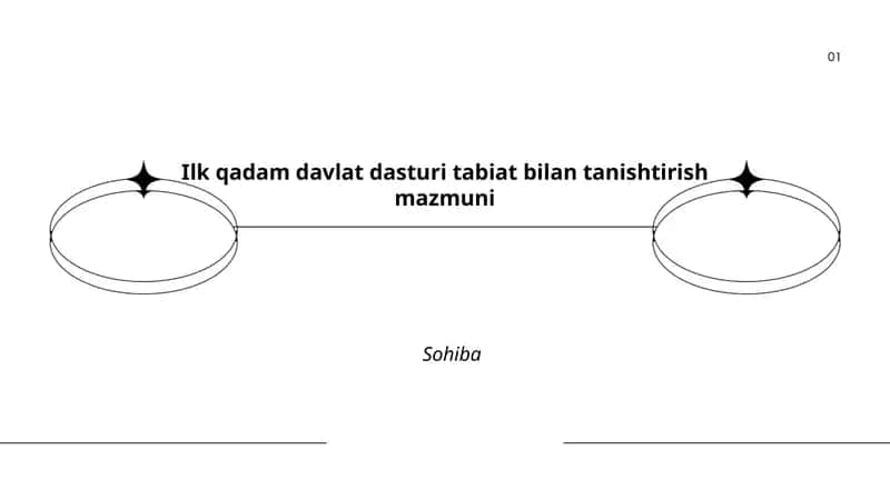 Ilk qadam davlat dasturi tabiat bilan tanishtirish mazmuni