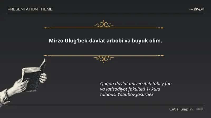 Mirzo Ulug'bekning hayoti va nasabiyati