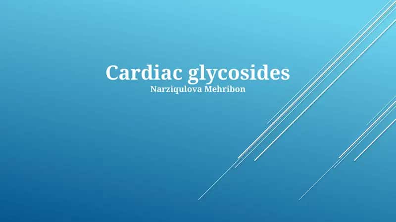 Cardiac glycosides