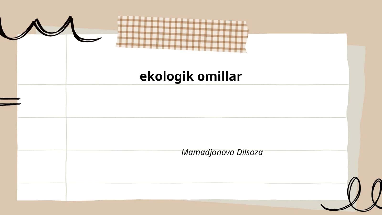 Ekologik omillar va iqlim o'zgarishi