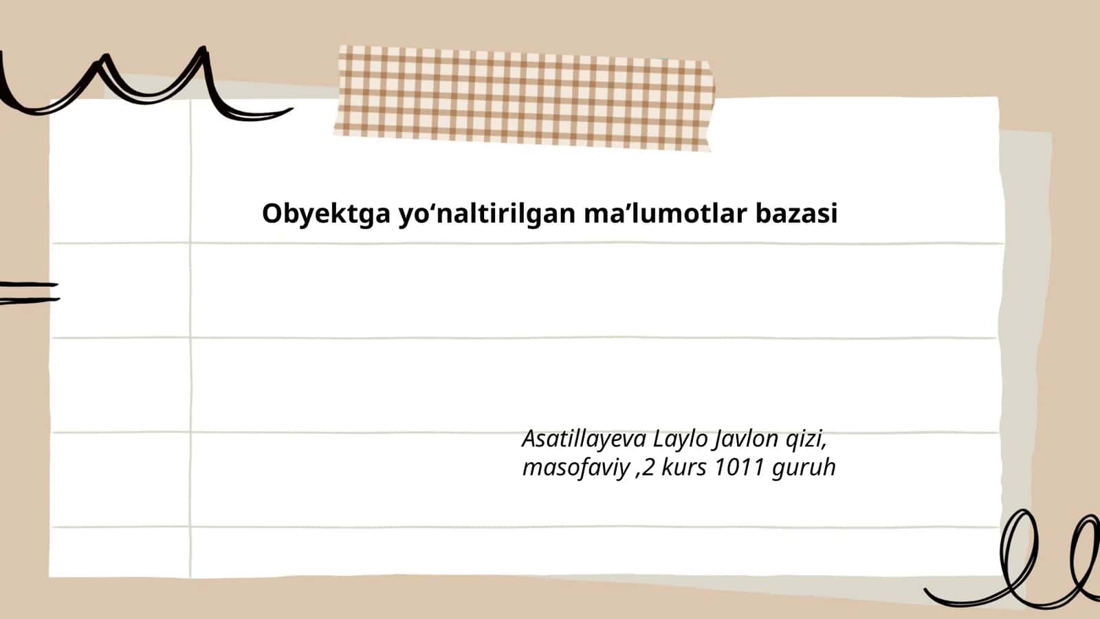Obyektga yoʻnaltirilgan maʼlumotlar bazasi