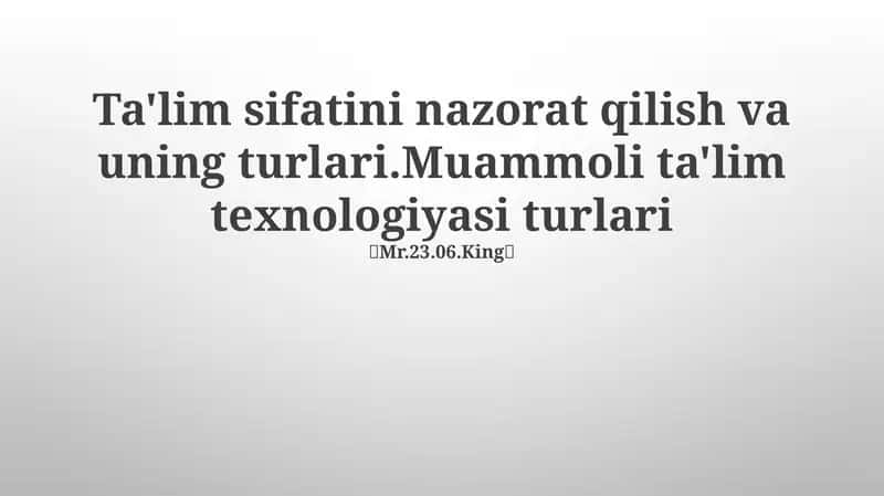 Muammoga asoslangan ta'lim (PBL) texnologiyasi