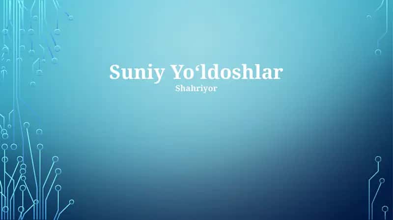 Suniy Yoʻldoshlar