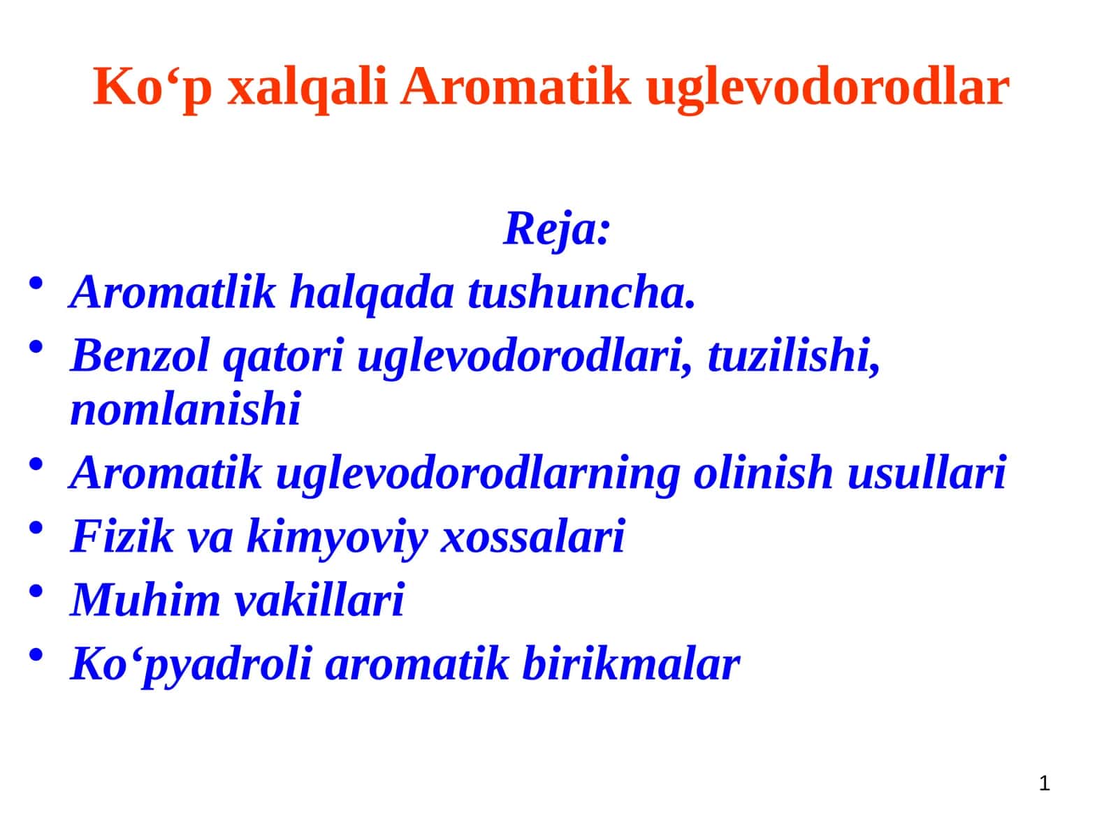 Aromatik birikmalar