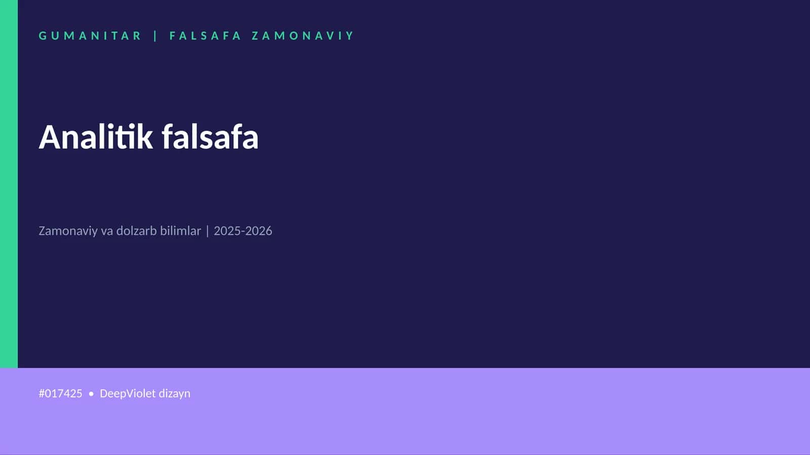 Analitik falsafa