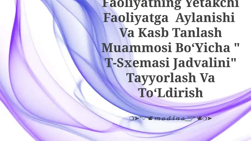 T-Sxemasi Jadvali
