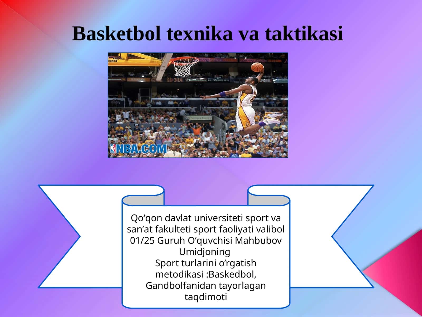 Basketbol texnikasi va taktikasi