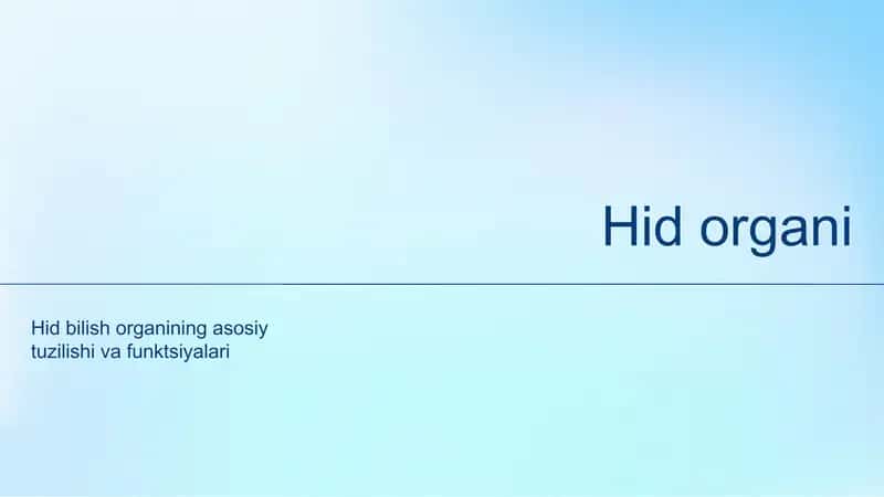 Hid organi