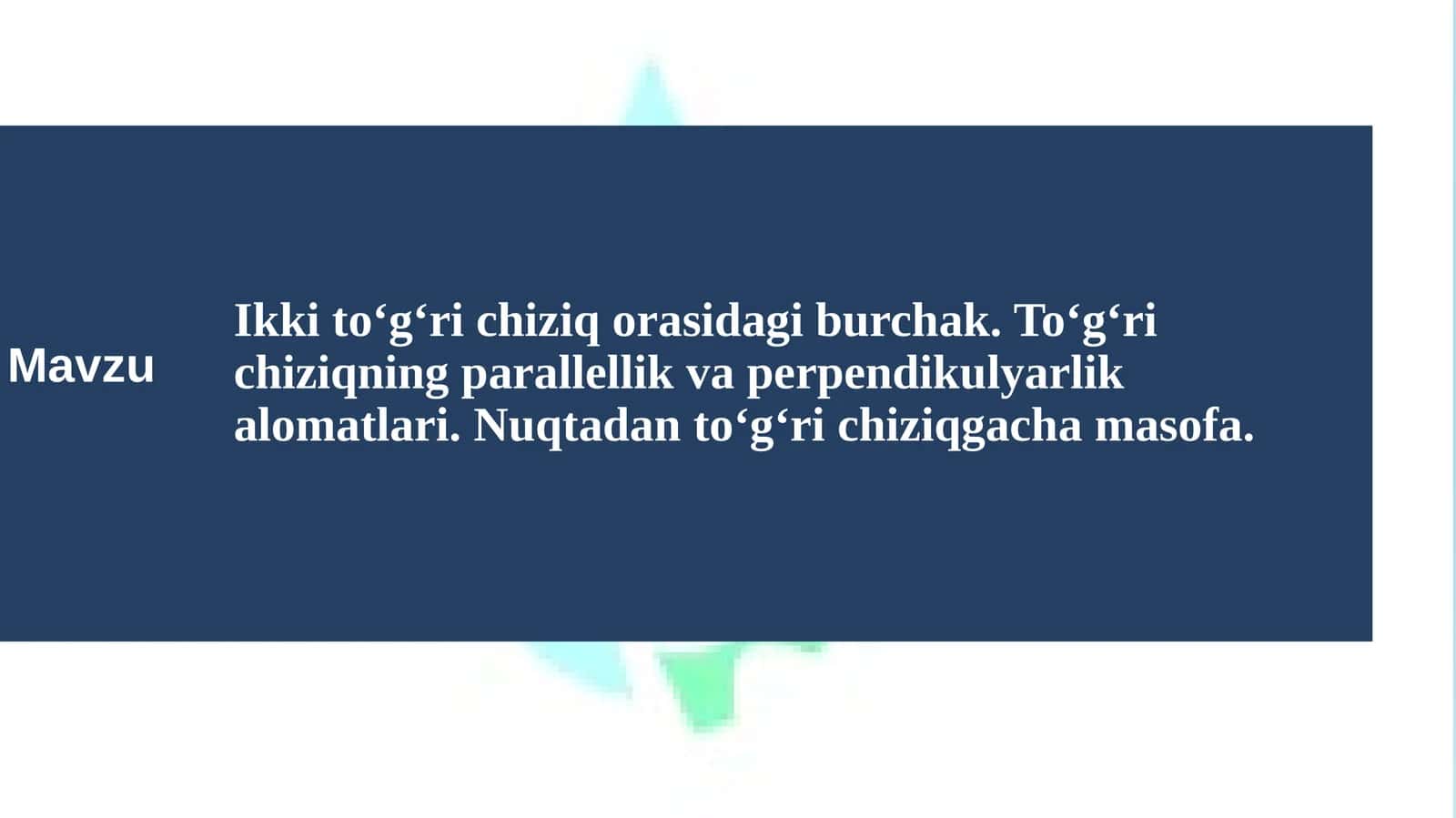 Ikki toʻgʻri chiziq orasidagi burchak, Toʻgʻri chiziqning parallellik va perpendikulyarlik alomatlari