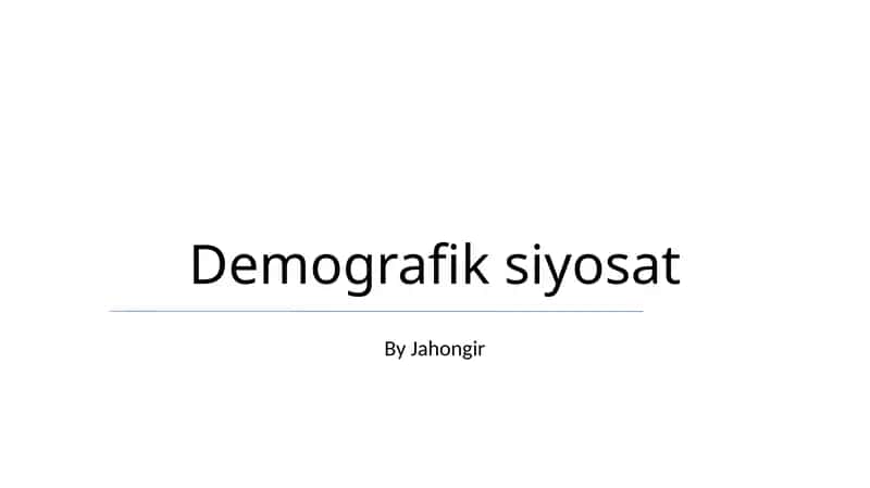 Demografik siyosat