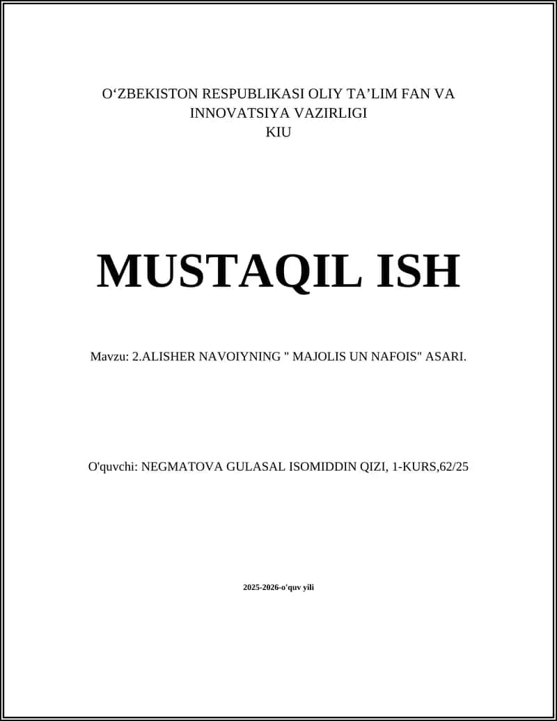 "Majolis un-Nafois" asari