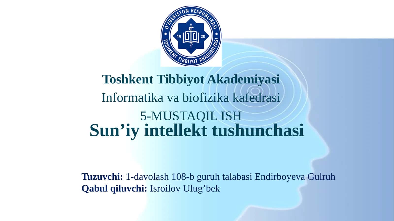 Sun’iy intellekt tushunchasi