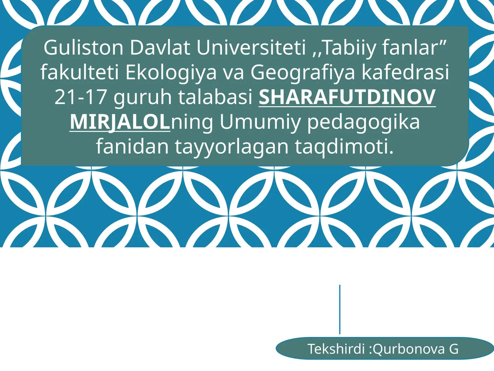 Pedagogika fanining maqsad va vazifalari