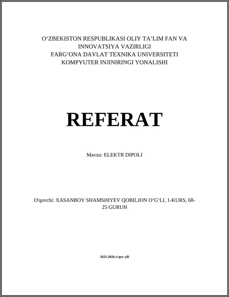 Elektr Dipoli
