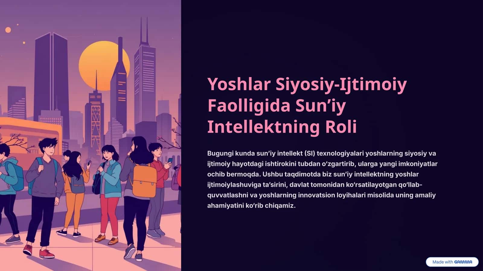 Yoshlar Siyosiy-Ijtimoiy Faolligida Sun’iy Intellektning Roli