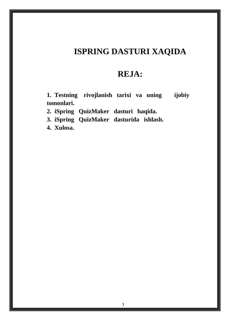 iSpring QuizMaker dasturi