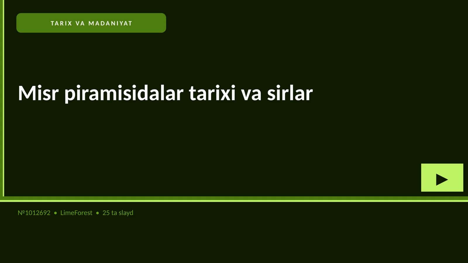 Misr piramisidalar tarixi va sirlar
