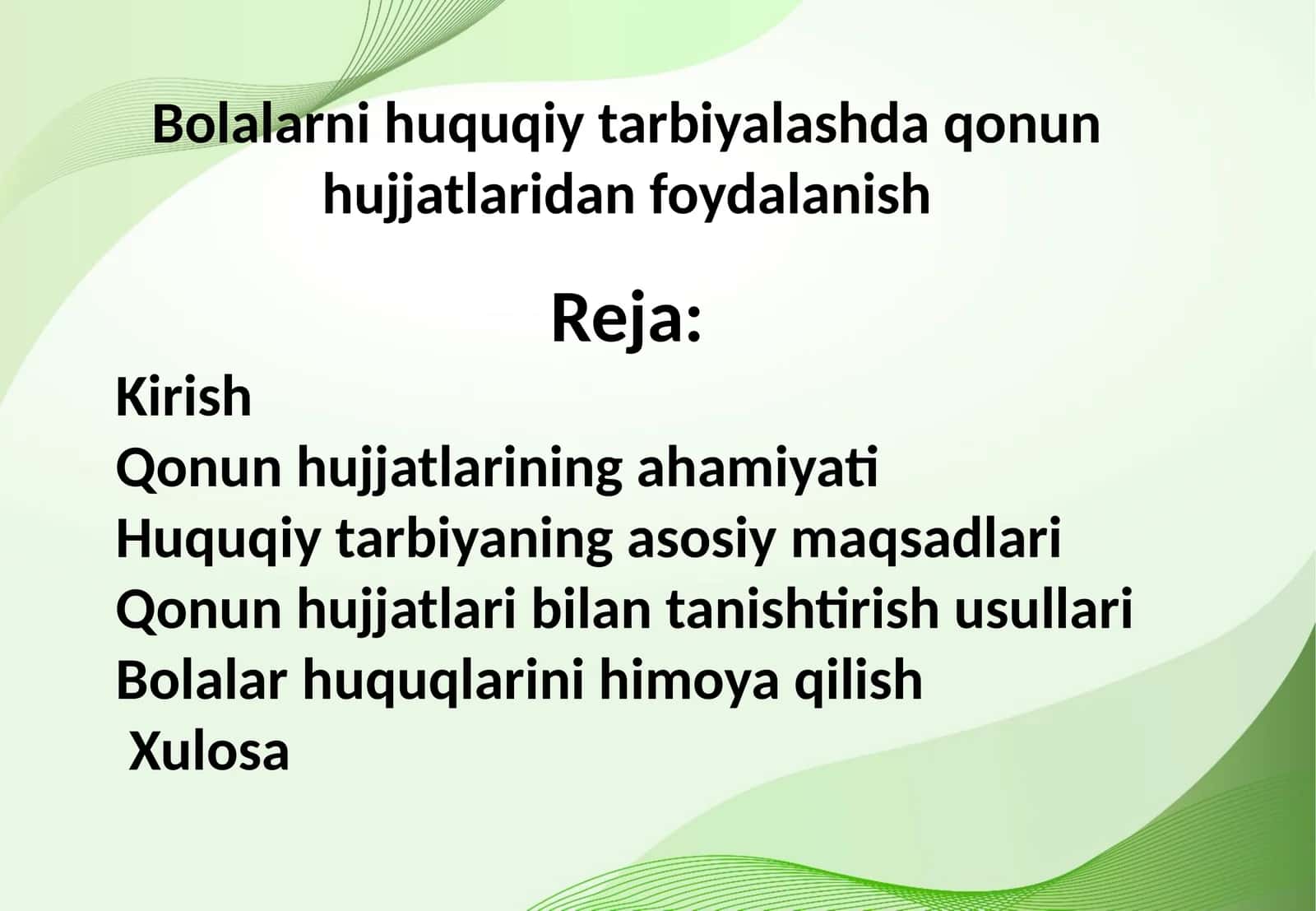 Bolalarni huquqiy tarbiyalashda qonun hujjatlaridan foydalanish