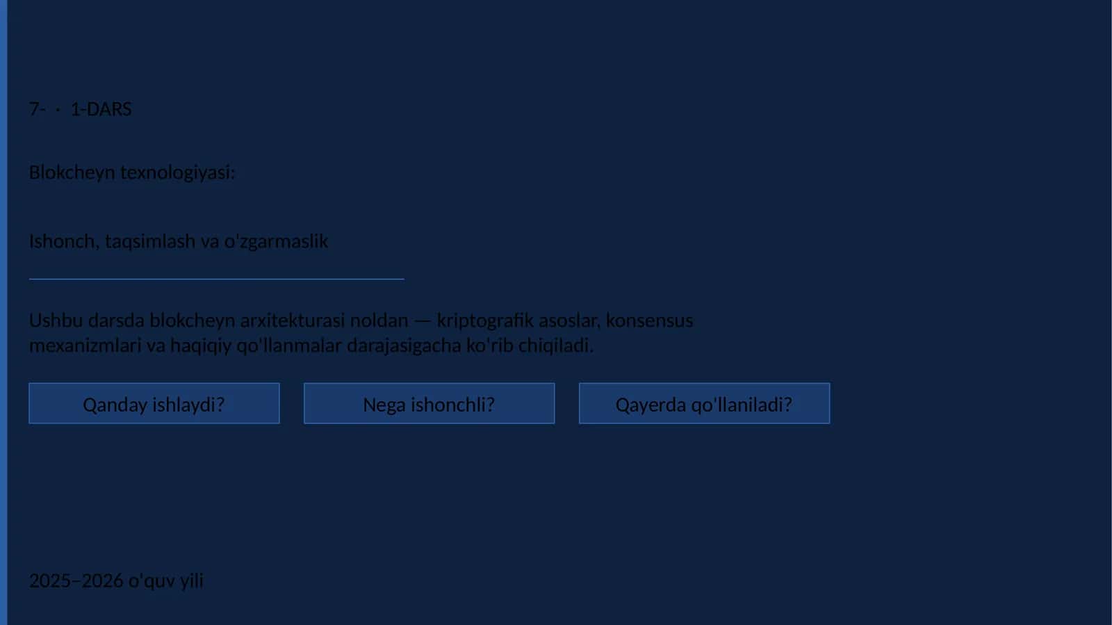 Blokcheyn texnologiyasi