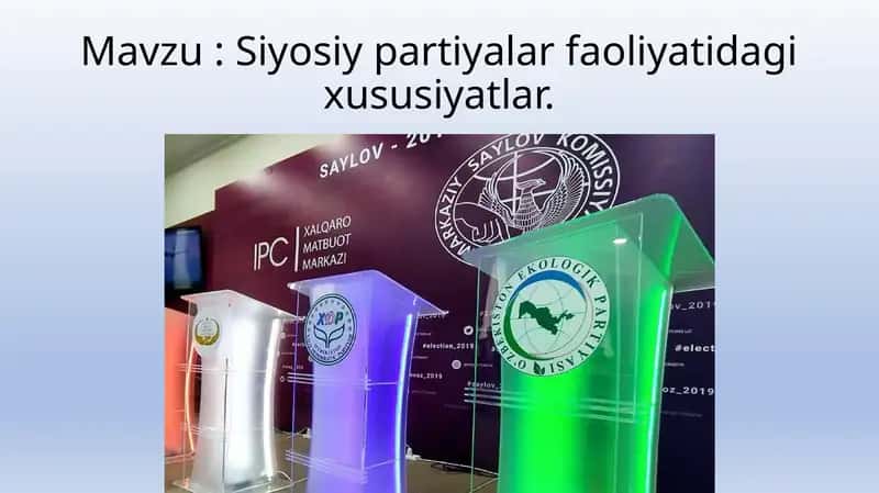 Siyosiy partiya tushunchasi