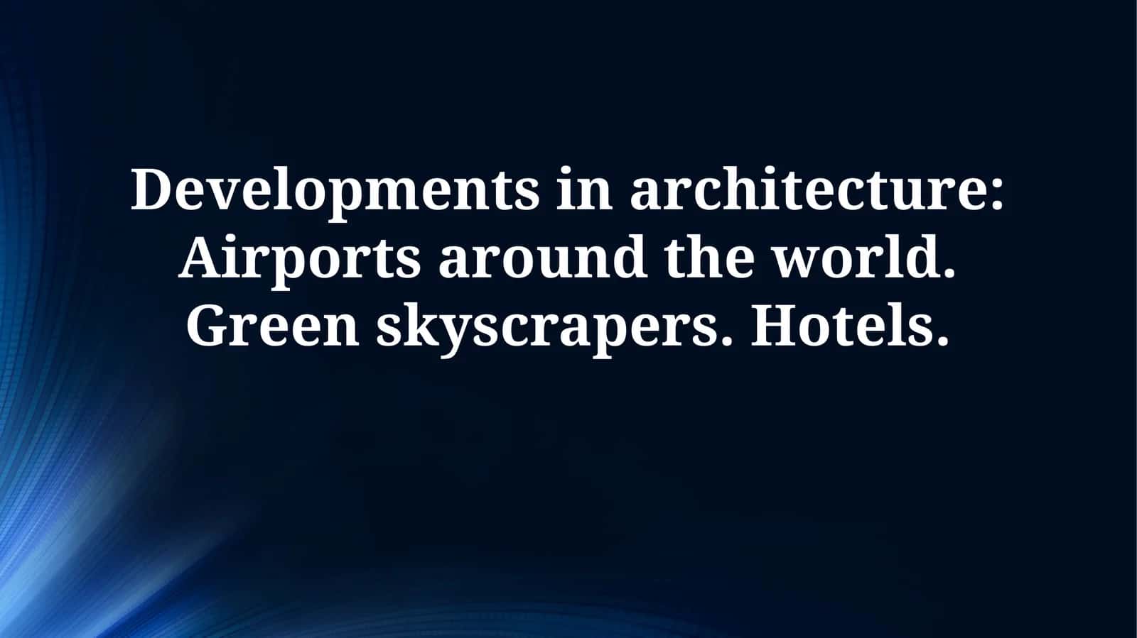 Green Hotel Innovations