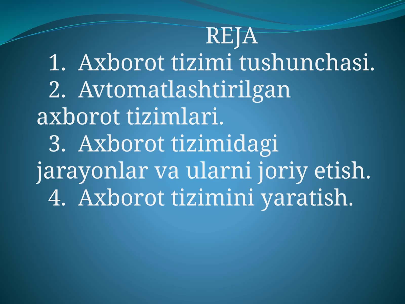 Axborot tizimlari