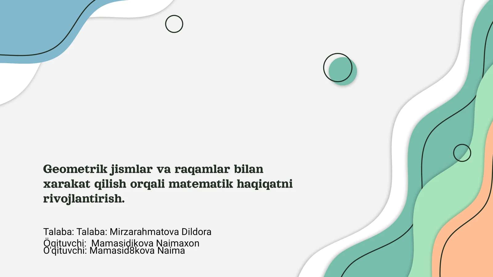 Matematik haqiqatlar va geometrik jismlar