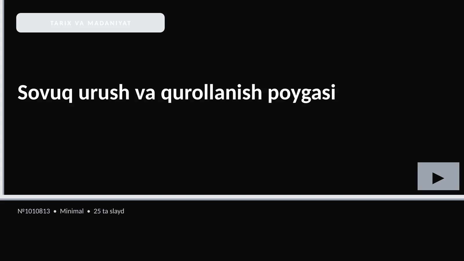 Sovuq urush va qurollanish poygasi