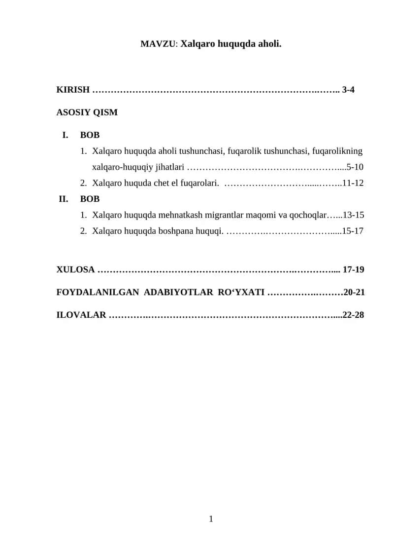 Xalqaro huquqda aholi