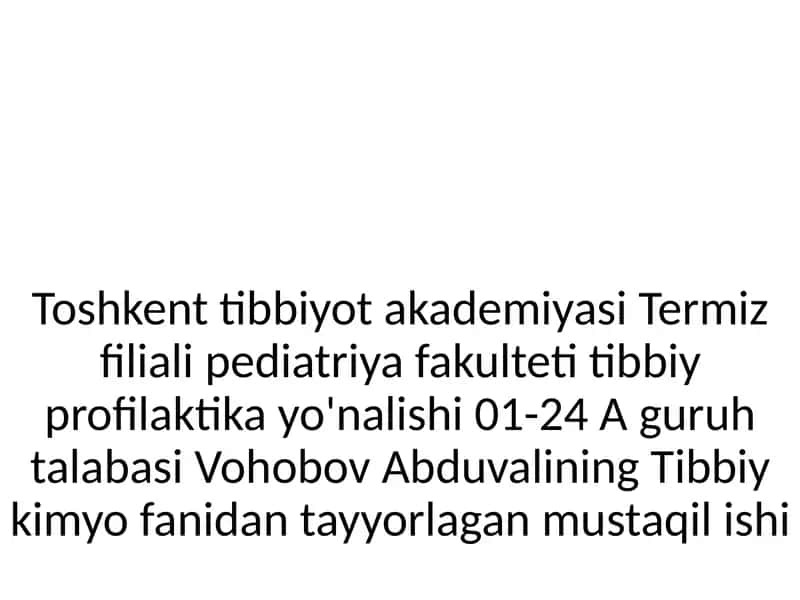 Organizmning biologik suyuqliklari va elektrolitlar