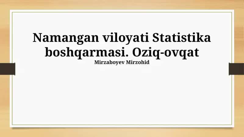 Namangan viloyati Statistika boshqarmasi