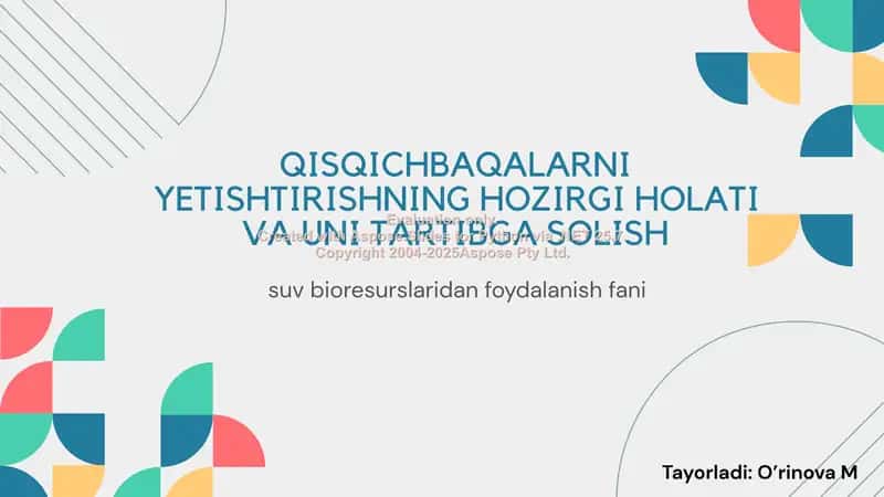 Qisqichbaqalar va ularning yetishtirish metodlari